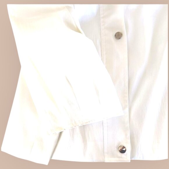 Samuel Dong Structured White Designer Jacket Modern Minimalist Statement S - Picture 7 of 11